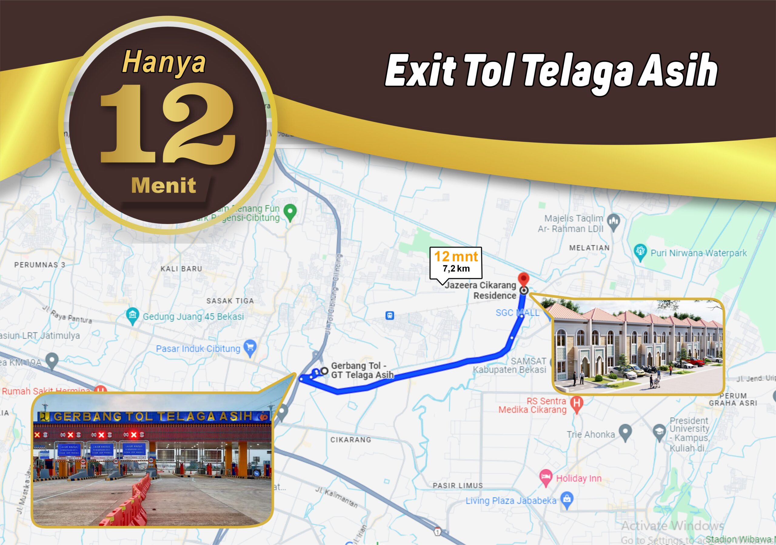 12 menit Exit Tol Telaga Asih 12 menit Exit Tol Telaga Asih