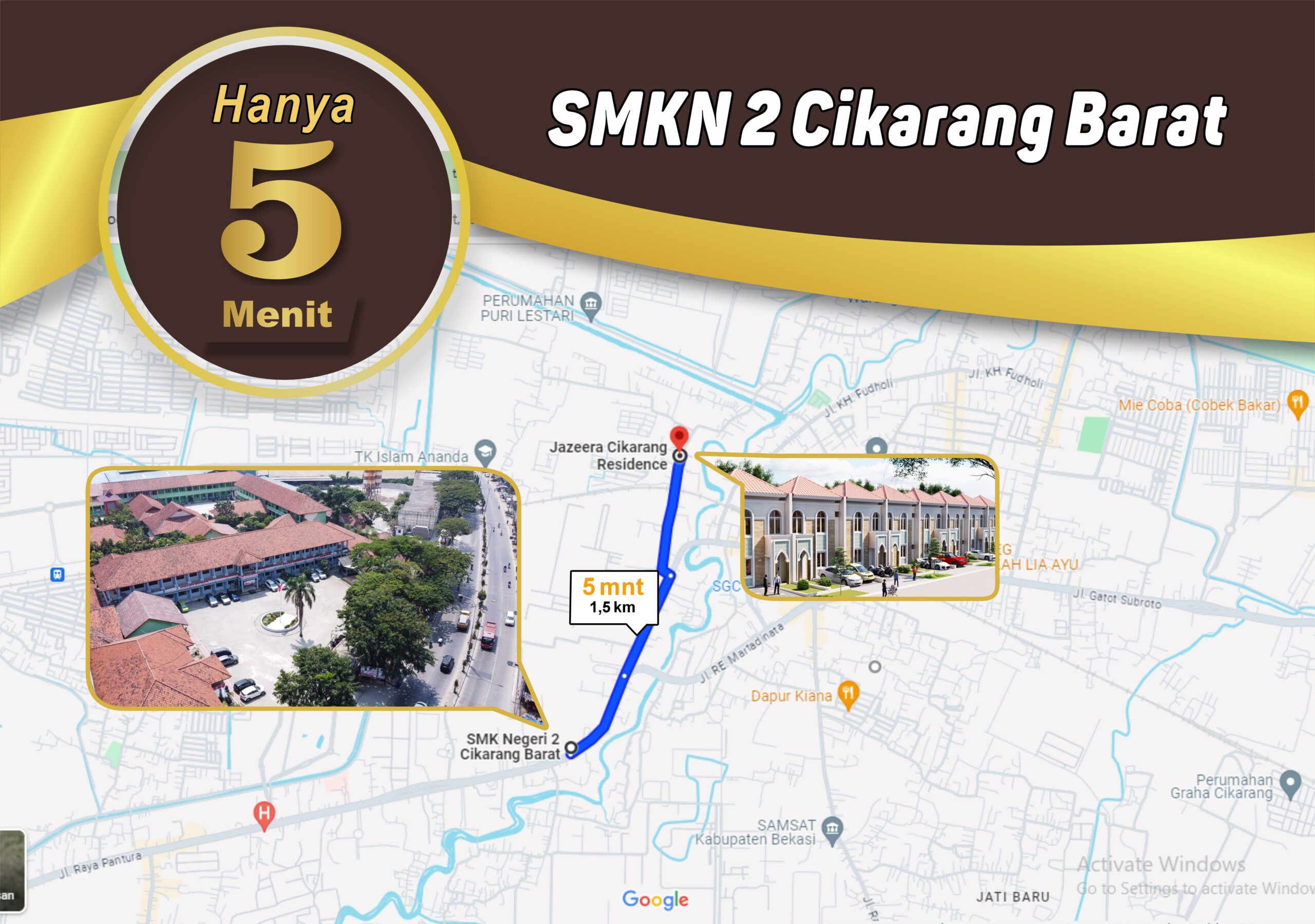5 menit SMKN 2 Cikarang Barat 5 menit SMKN 2 Cikarang Barat